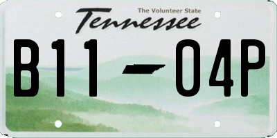 TN license plate B1104P