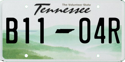 TN license plate B1104R