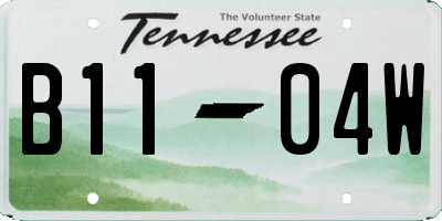 TN license plate B1104W