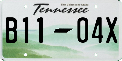 TN license plate B1104X
