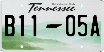 TN license plate B1105A