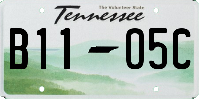 TN license plate B1105C