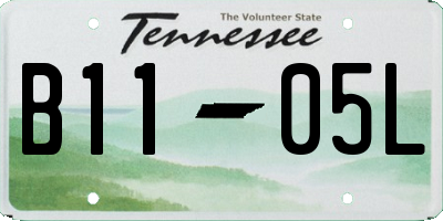 TN license plate B1105L