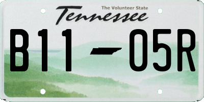 TN license plate B1105R