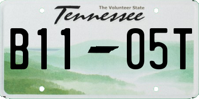 TN license plate B1105T