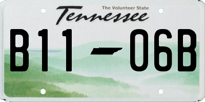 TN license plate B1106B