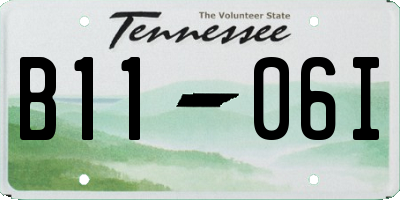 TN license plate B1106I