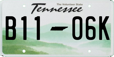 TN license plate B1106K