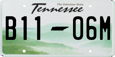 TN license plate B1106M