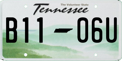 TN license plate B1106U
