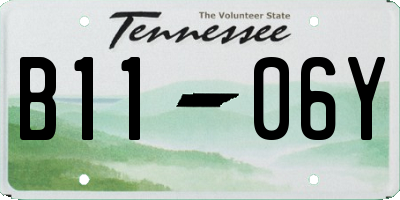 TN license plate B1106Y