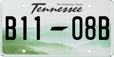 TN license plate B1108B