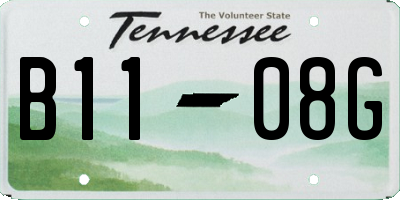 TN license plate B1108G