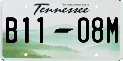 TN license plate B1108M