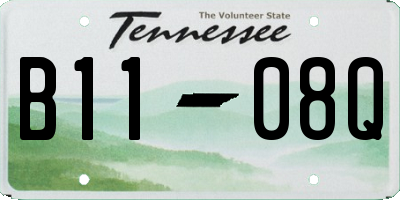 TN license plate B1108Q