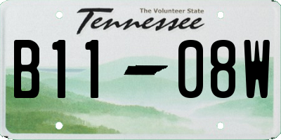 TN license plate B1108W