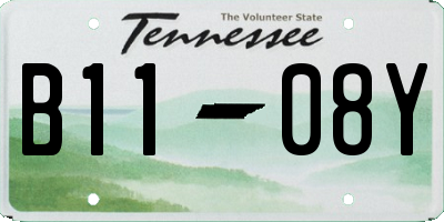 TN license plate B1108Y