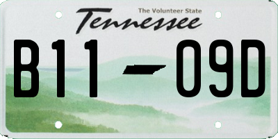TN license plate B1109D