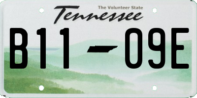 TN license plate B1109E