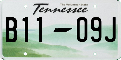 TN license plate B1109J