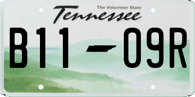 TN license plate B1109R