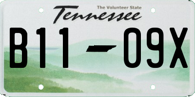 TN license plate B1109X
