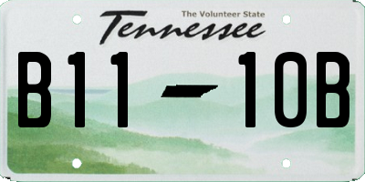 TN license plate B1110B