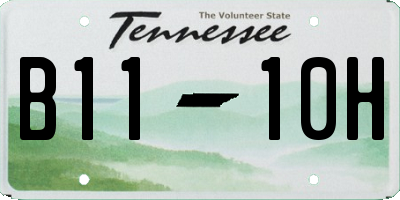 TN license plate B1110H