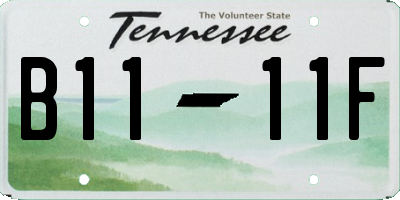 TN license plate B1111F