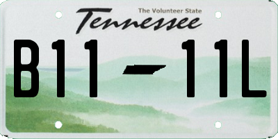 TN license plate B1111L