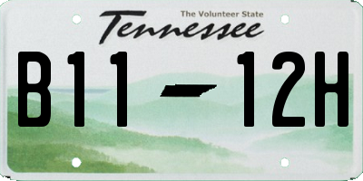 TN license plate B1112H