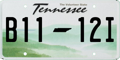 TN license plate B1112I