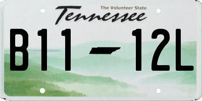 TN license plate B1112L
