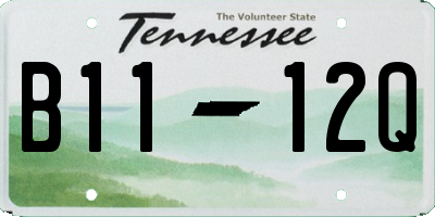TN license plate B1112Q