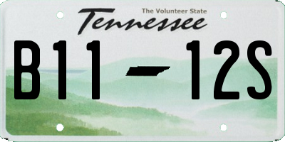 TN license plate B1112S
