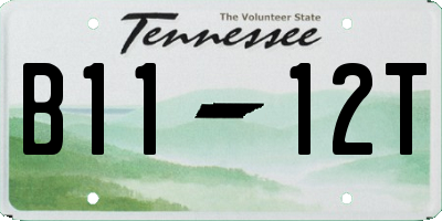 TN license plate B1112T