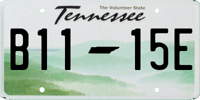 TN license plate B1115E