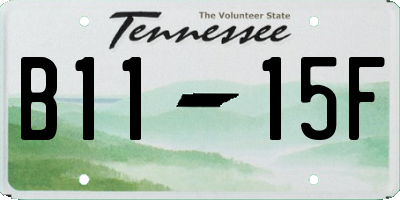 TN license plate B1115F