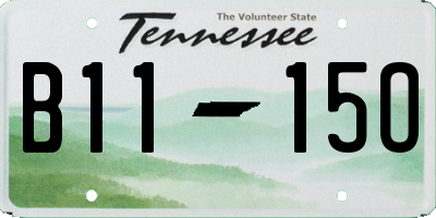 TN license plate B1115O