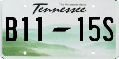TN license plate B1115S