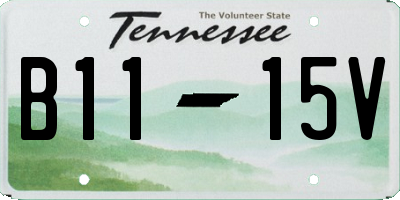 TN license plate B1115V
