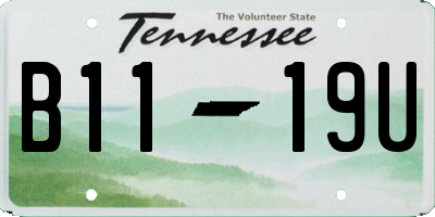 TN license plate B1119U