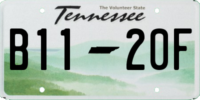 TN license plate B1120F