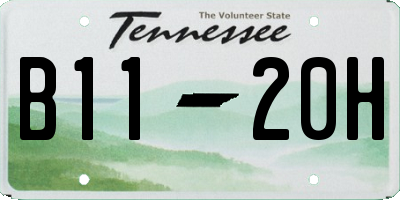 TN license plate B1120H