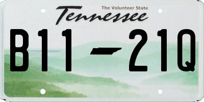 TN license plate B1121Q