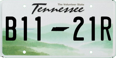 TN license plate B1121R