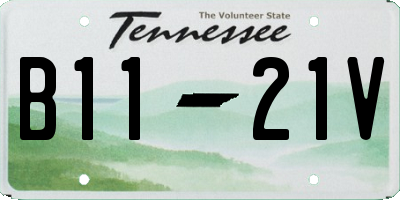 TN license plate B1121V