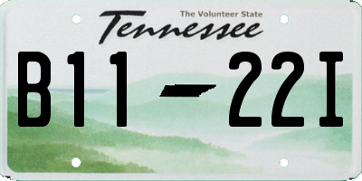 TN license plate B1122I