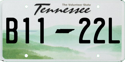 TN license plate B1122L