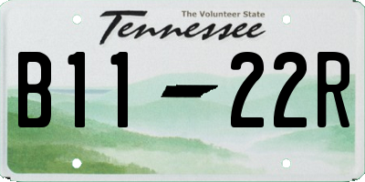 TN license plate B1122R